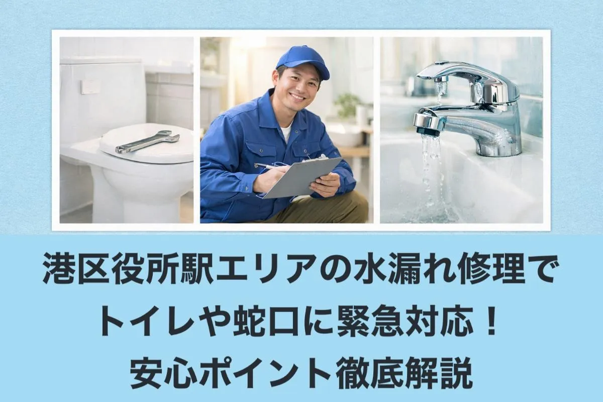 港区役所駅エリアの水漏れ修理でトイレや蛇口に緊急対応!安心ポイント徹底解説