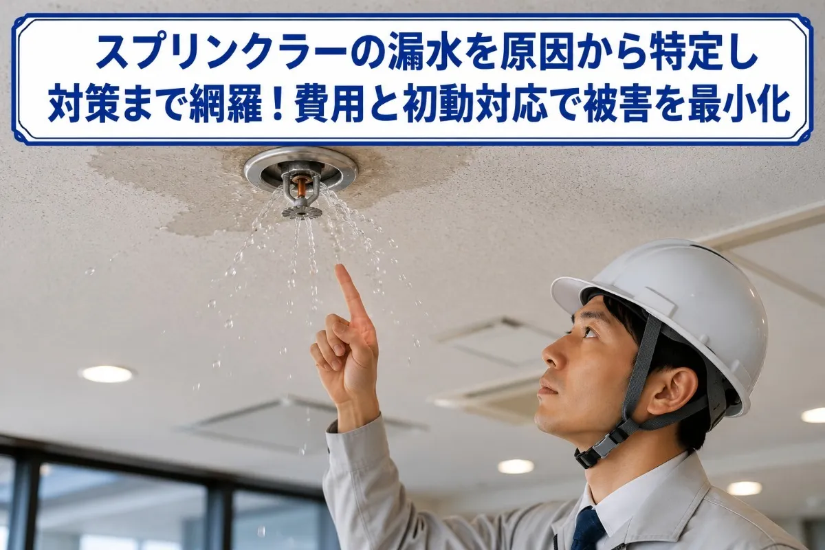 スプリンクラーの漏水を原因から特定し対策まで網羅!費用と初動対応で被害を最小化