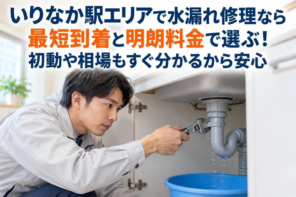 いりなか駅エリアで水漏れ修理なら最短到着と明朗料金で選ぶ!初動や相場もすぐ分かるから安心